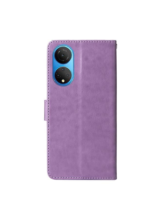 S-TOP Case For Honor X7 4G / Huawei Enjoy 30 Plus Embossed Butterfly Flowers Leather Phone Case - Image 3