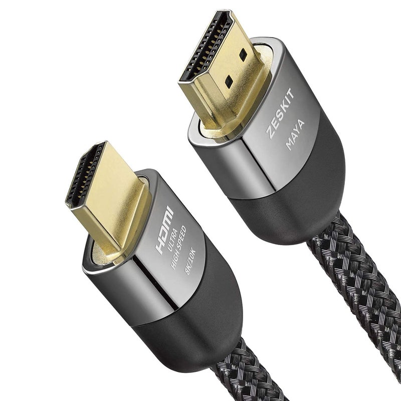 Zeskit Certified 2.1 8K HDMI Cable 48Gbps 4K120Hz Compatible with Soundbar eARC HDR10 VRR Dolby Vision Atmos HDCP 2.2 & 2.3 Gaming PS5 Xbox Series X Apple TV Roku (Ultra High Speed, Maya Short 1.5ft) - Image 2