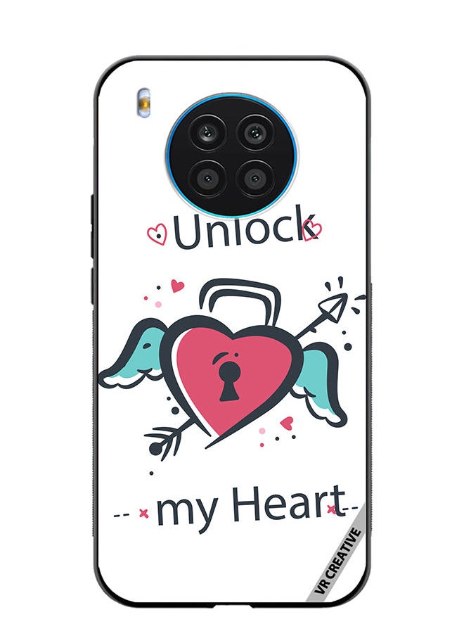 VR CREATIVE Protective Case Cover For Honor 50 Lite Unlock My Heart Design Multicolour 