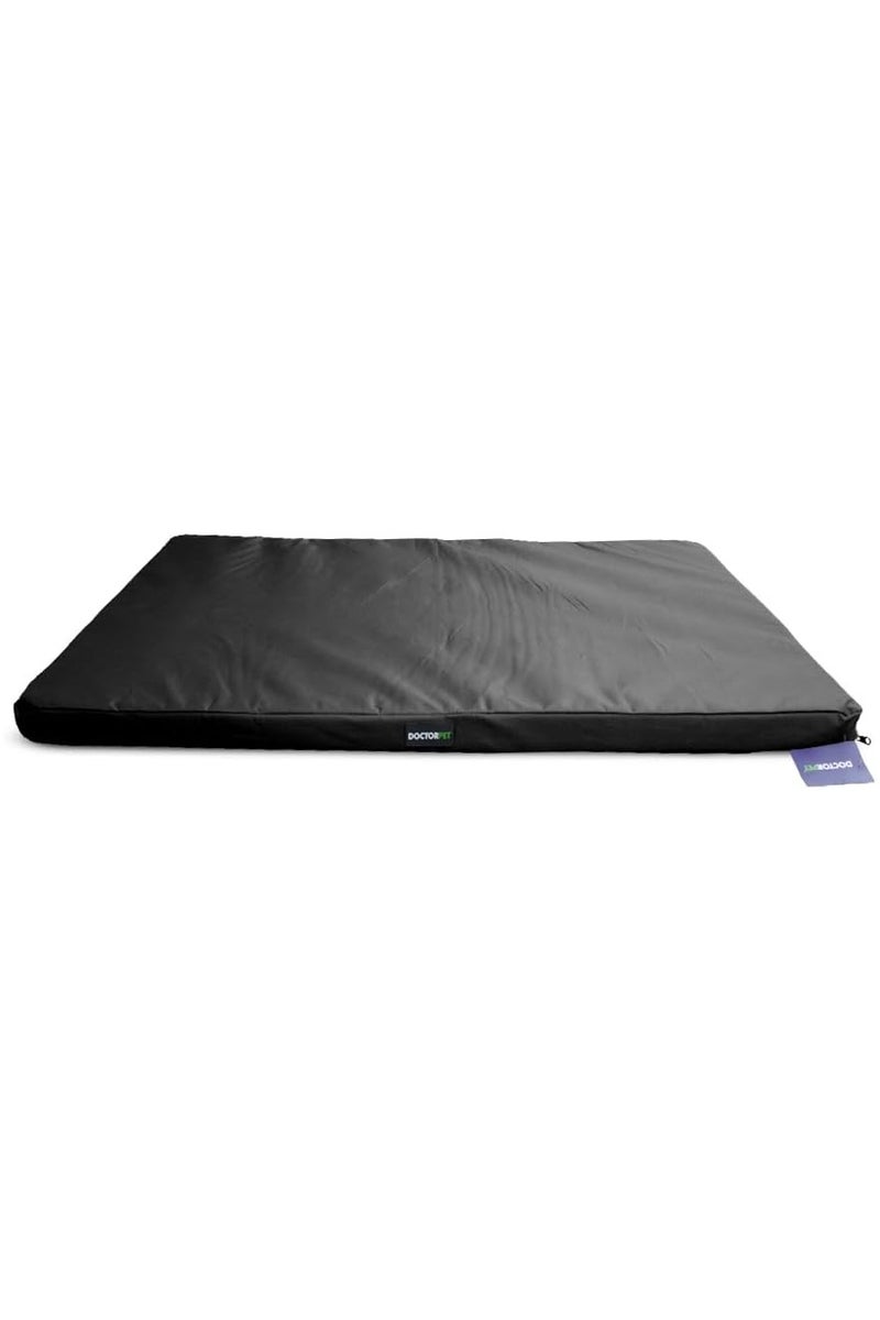 DOCTERPET Doctor Pet Gelato Series Crate Mattress X-Large - 69x107x6cm - Black - Soft Washable Fabric, Cooling Effect, Eco-Friendly Fill, Non-Slip Base - Ideal for Large Dogs - Image 1