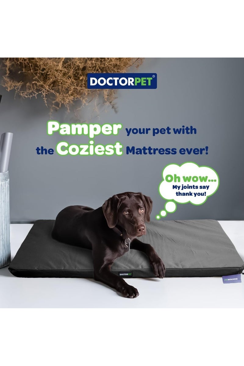 DOCTERPET Doctor Pet Gelato Series Crate Mattress X-Large - 69x107x6cm - Black - Soft Washable Fabric, Cooling Effect, Eco-Friendly Fill, Non-Slip Base - Ideal for Large Dogs - Image 3