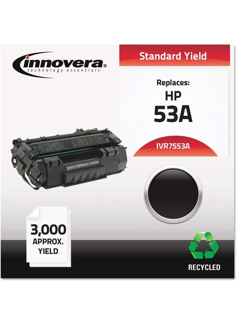 Innovera Innovera IVR7553A Remanufactured 3000 PageYield Ink Cartridge for 53A Q7553A  Black 