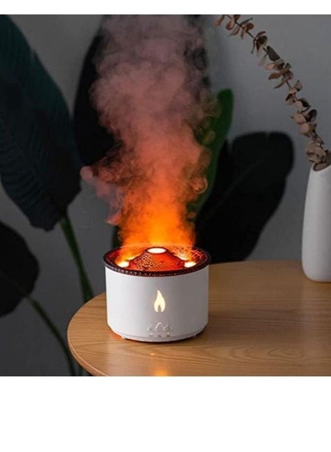 أروما Flame Aroma Diffuser Night Light Humidifier White - Image 2