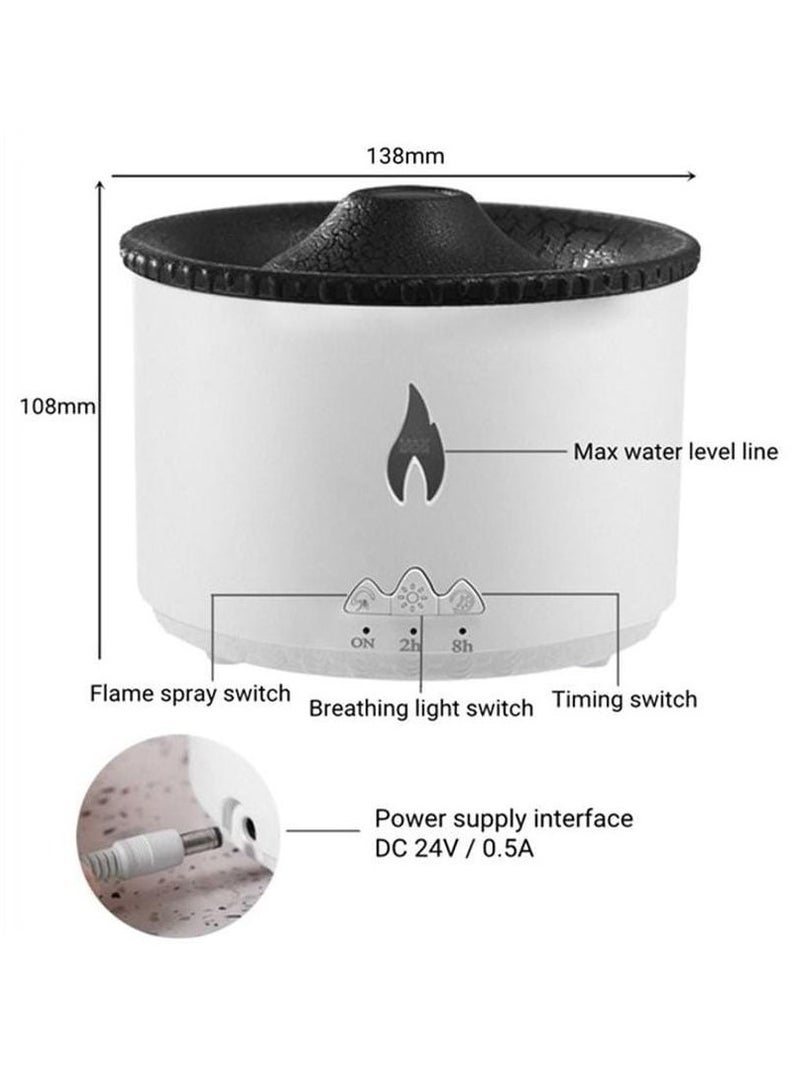 أروما Flame Aroma Diffuser Night Light Humidifier White - Image 4
