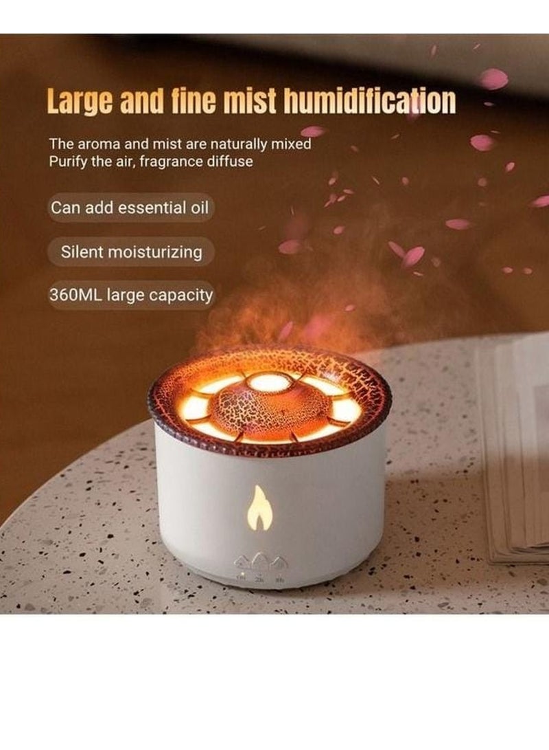 أروما Flame Aroma Diffuser Night Light Humidifier White - Image 3