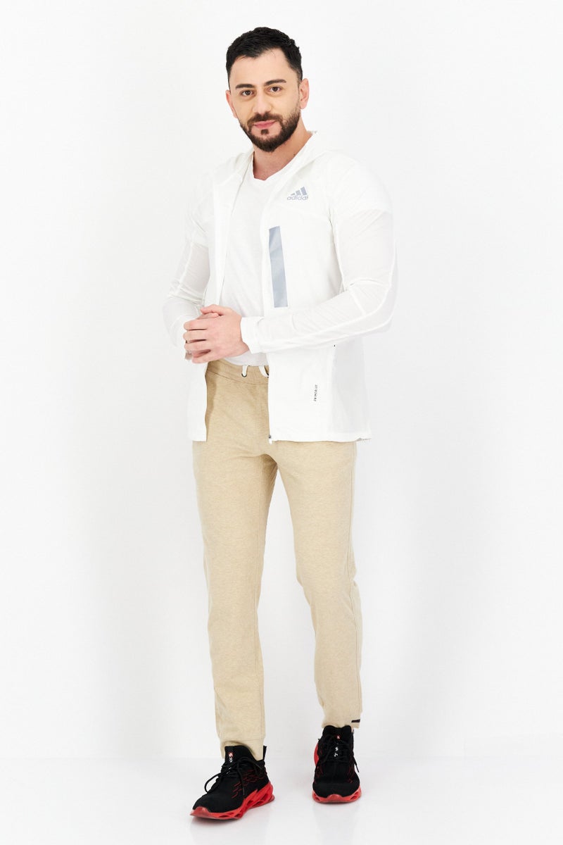 Adidas Men Sportswear Fit Long Sleeves Outdoor Jacket, White - Image 3