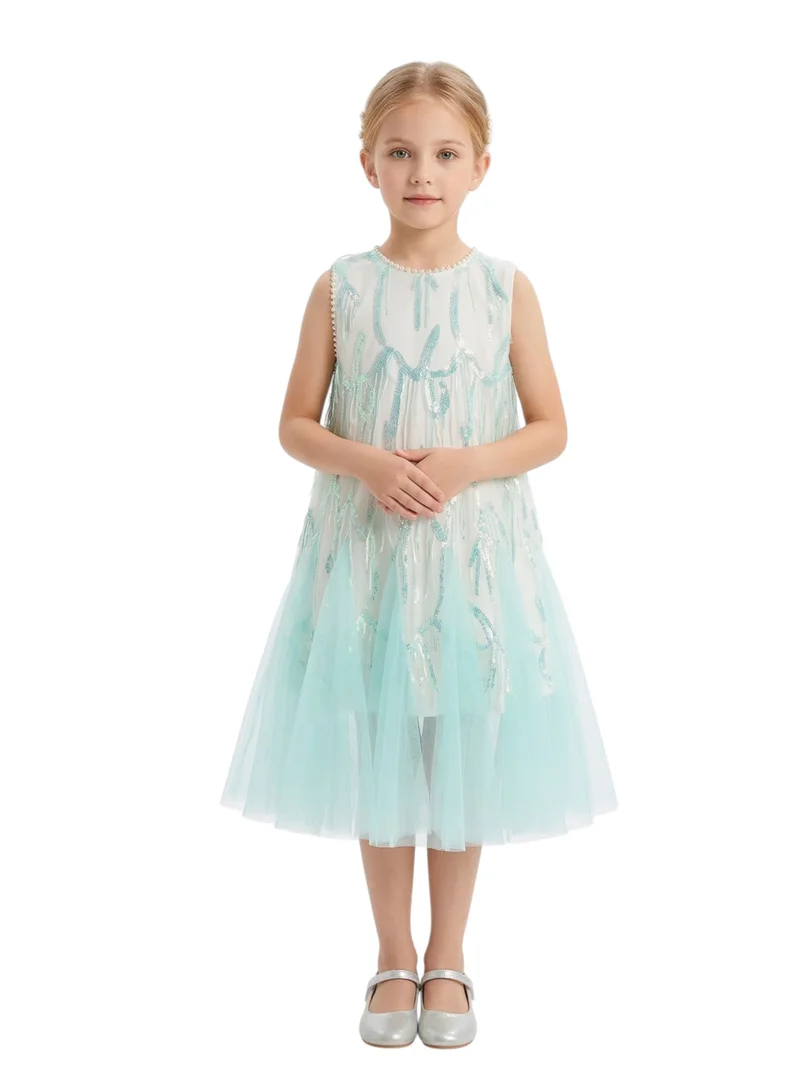 دىدانيالا فستان تُل دانتيلا بطبقات