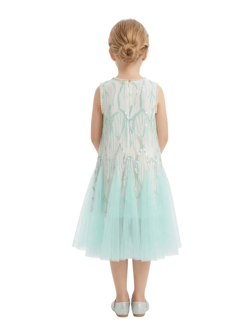 دىدانيالا فستان تُل دانتيلا بطبقات