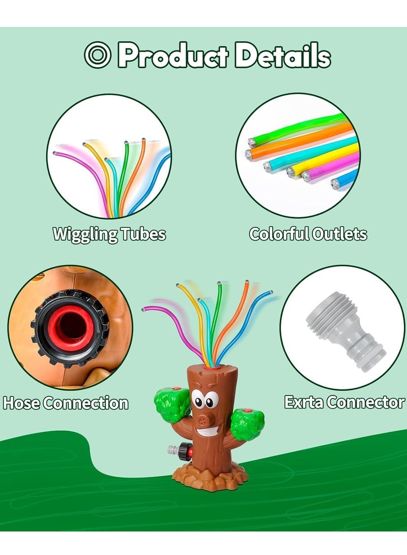 Excefore Water Sprinkler for Kids, Summer Outside Toys Backyard Games with 6 Wiggle Tubes, Summer Sprinkler Toy for Lawn Backyard Outside Water Game for 3 4 5 6 7 8 Year Old Boys Girls Gift - Image 2
