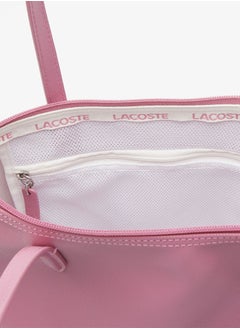 LACOSTE Lacoste Women's L12.12 Concept Fashion Versatile Large Capacity Zipper Handbag Tote Bag Shoulder Bag Medium Dark Pink  - Image 5