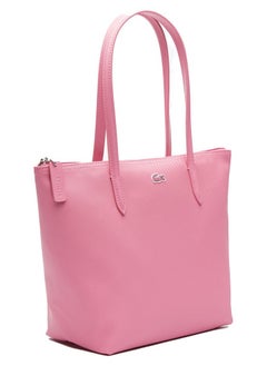 LACOSTE Lacoste Women's L12.12 Concept Fashion Versatile Large Capacity Zipper Handbag Tote Bag Shoulder Bag Medium Dark Pink  - Image 3