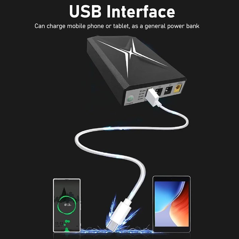 Mini DC UPS Uninterruptible Power Supply Battery Backup for Router Modem Security Camera 9VDC Input - Image 5
