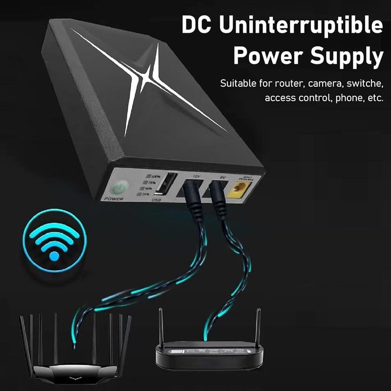 Mini DC UPS Uninterruptible Power Supply Battery Backup for Router Modem Security Camera 9VDC Input - Image 3
