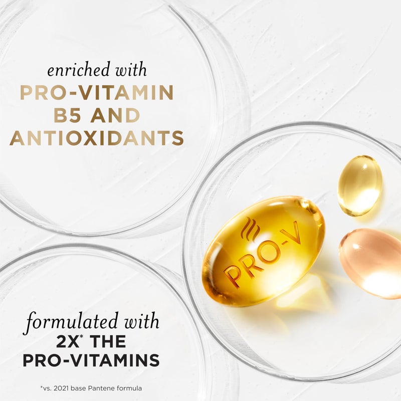 Pantene Conditioner, Smooth and Sleek - Frizz Control with Antioxidants, Nourishing for All Hair Types - Curly, Dry, Color-Treated, 25.1 Oz Each, 2-Pack + Miracle Rescue Shot (0.5 Oz) - Image 5