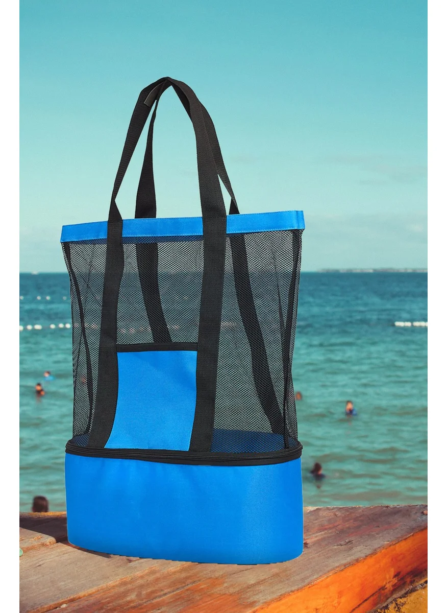 Minufco Ankaflex Camping Picnic Beach Bag with Thermos Compartment and 2 Ice Batteries as a Gift