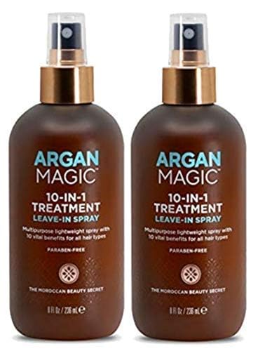 Argan Magic Hair Treatment & Stylizing Spray, 10 in 1, Made in USA, Paraben Free, Cruelty Free - 8 oz (2 Pack) - Image 1
