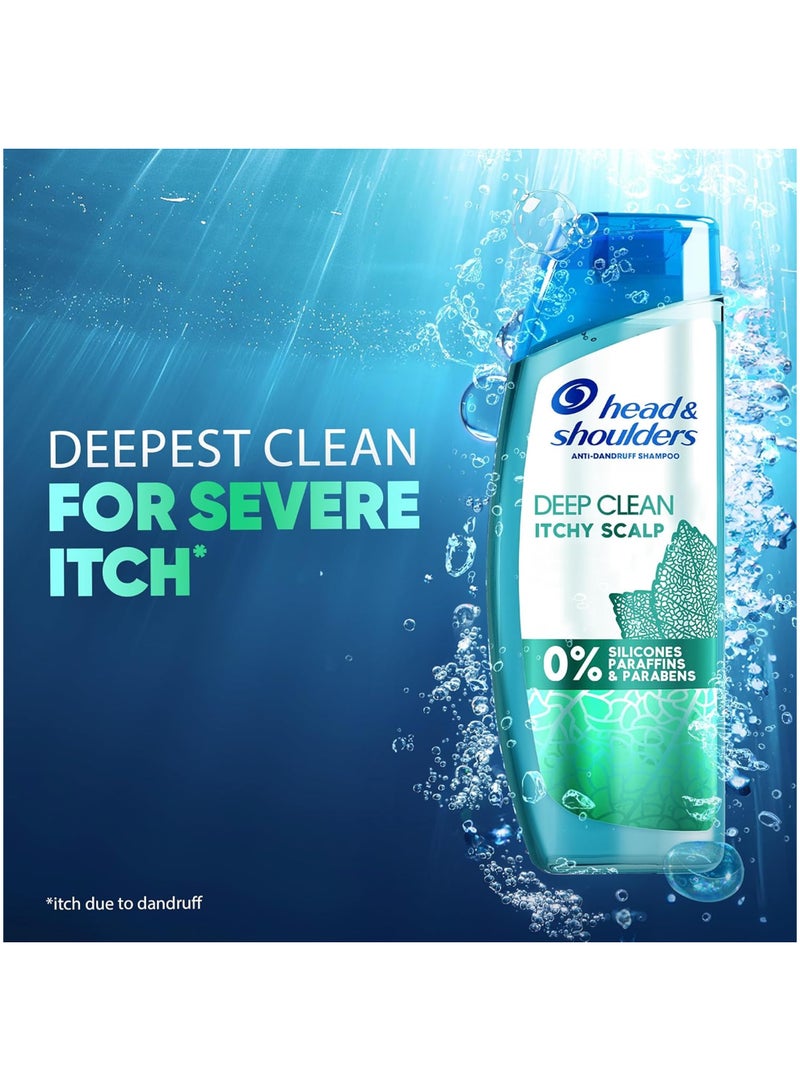Head & Shoulders تنظيف عميق لفروة الرأس الحاكة الشديدة، شامبو مضاد للقشرة، خالي من السيليكون والبارابين والبارافين - Image 2