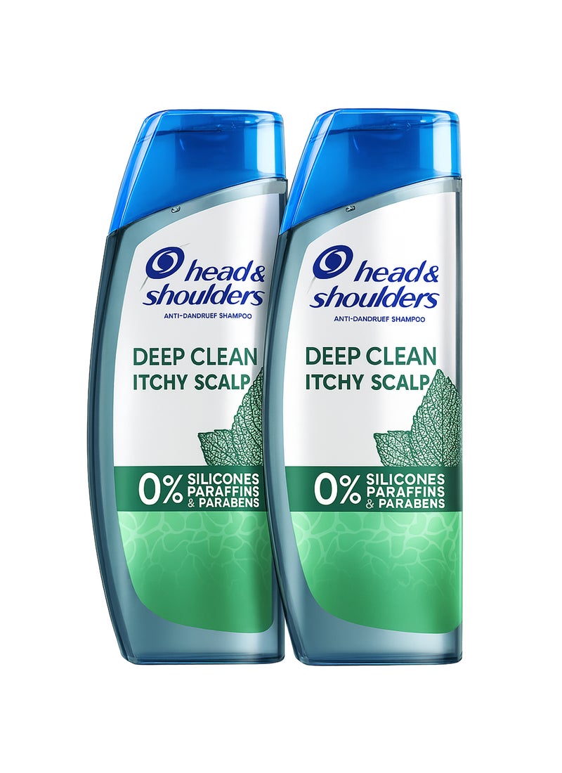 Head & Shoulders تنظيف عميق لفروة الرأس الحاكة الشديدة، شامبو مضاد للقشرة، خالي من السيليكون والبارابين والبارافين - Image 1