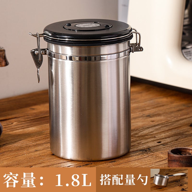 304 Stainless Steel Sealed Can, Coffee Can, Milk Powder Can, Tea Can, Cat Food, Dried Fruit, Coffee Bean Preservation Can, Storage Can - Image 1
