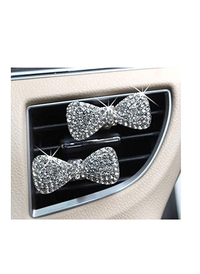 SYOSI 2 x PACK Car Accessories For Women,Car Air Vent Clip Charms, Rhinestone Car Accessories Diamond Car Accessories, Car Bling Accessories For Women Crystal Car Accessories, Bling Car Decor  - Image 2