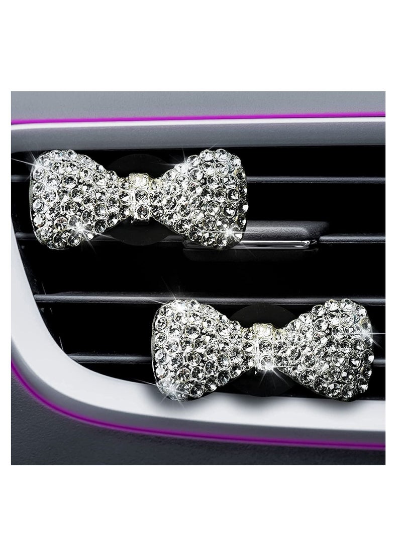 SYOSI 2 x PACK Car Accessories For Women,Car Air Vent Clip Charms, Rhinestone Car Accessories Diamond Car Accessories, Car Bling Accessories For Women Crystal Car Accessories, Bling Car Decor  - Image 1
