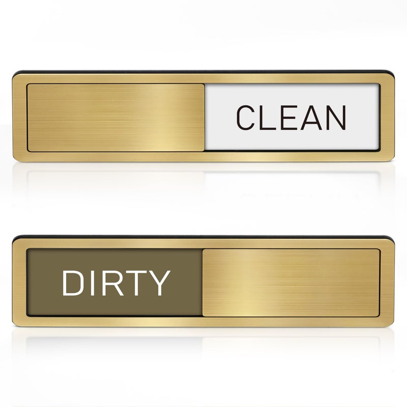 Abudada Dishwasher Magnet Clean Dirty Sign - Stainless Steel Dishwasher Magnet Sign - Clean & Dirty Dishwasher Slider Indicator - Kitchen Organizers and Storage - Image 1