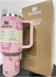 Stanley The Stanley X Hello Kitty Quencher,Stainless Steel Vacuum Insulated Tumbler with Lid and Straw for Water, Iced Tea or Coffee, Smoothie and More 40 OZ 