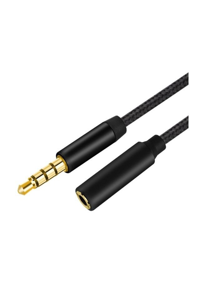 SONGFUL AUX Male To Female Audio Extension Cable Black/Gold  - Image 2