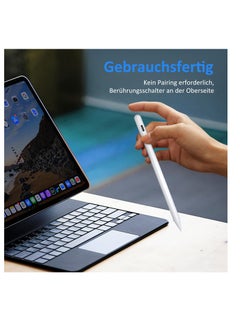Generic 2nd Generation Magnetic Stylus Pen for iPad 2018 2021, with Palm Rejection and 1.0mm Fine Tip, Compatible with iPad 6th 7th 8th 9th, by ITMEZHI, White  - Image 2