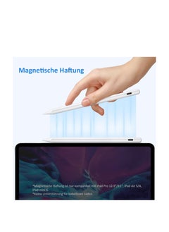 Generic 2nd Generation Magnetic Stylus Pen for iPad 2018 2021, with Palm Rejection and 1.0mm Fine Tip, Compatible with iPad 6th 7th 8th 9th, by ITMEZHI, White  - Image 3