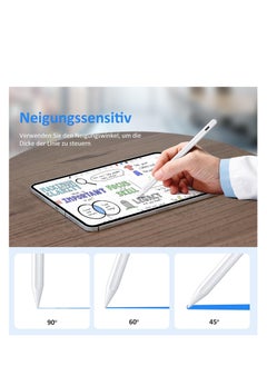 Generic 2nd Generation Magnetic Stylus Pen for iPad 2018 2021, with Palm Rejection and 1.0mm Fine Tip, Compatible with iPad 6th 7th 8th 9th, by ITMEZHI, White  - Image 4