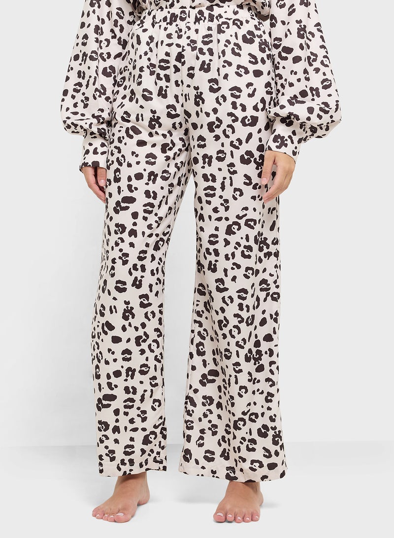 Ginger Animal Print Button Down Shirt & Pyjama Set  - Image 4