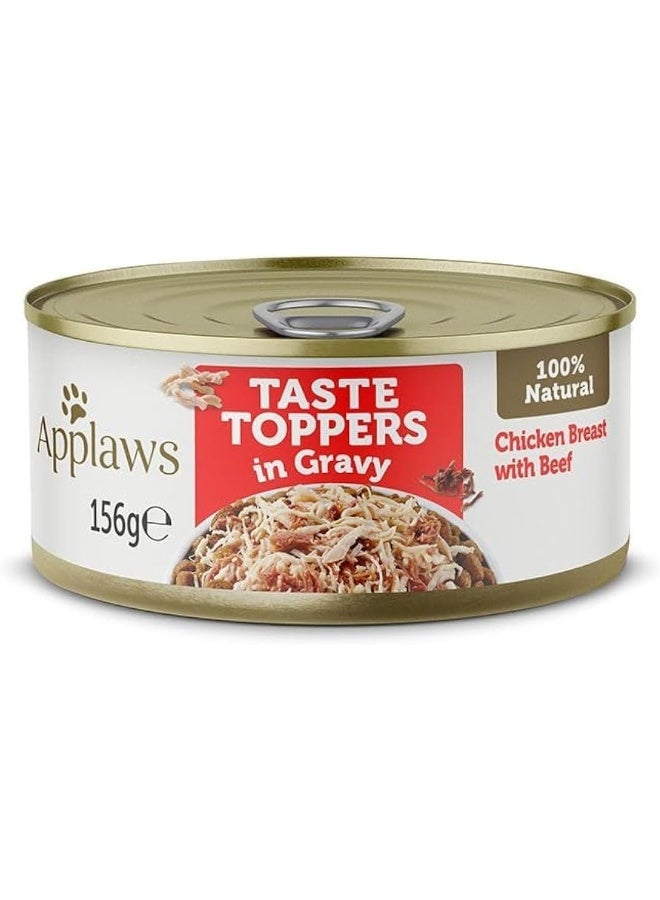 Applaws أبلوز توبير في صلصة اللحم بالدجاج مع لحم البقر علبة للكلاب - Image 1