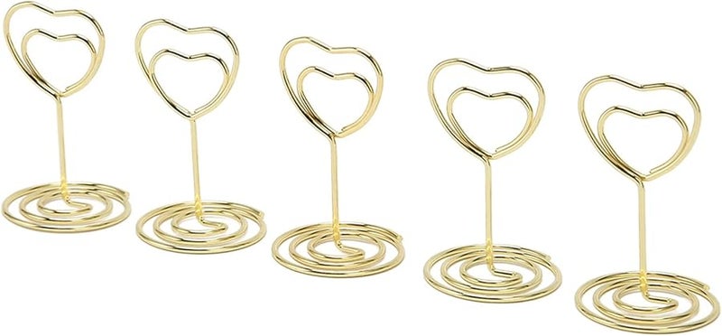 Gold Metal Table Number Holders 25Pcs Wedding Place Card Stands With Stable Base - Image 4
