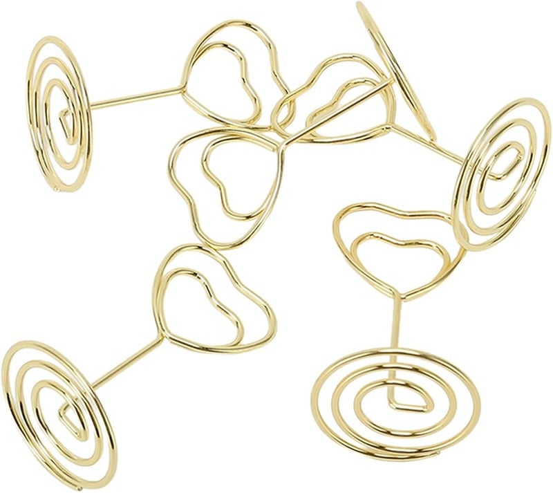 Gold Metal Table Number Holders 25Pcs Wedding Place Card Stands With Stable Base - Image 5