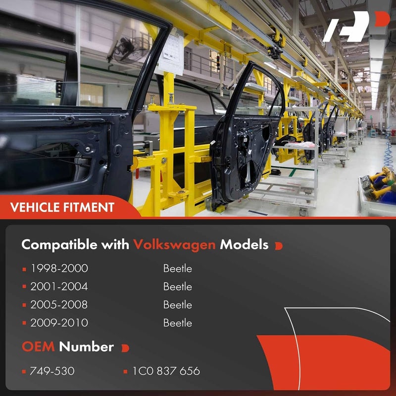 A-Premium Power Window Regulator Without Motor for Volkswagen Beetle 1998-2010 Front Passenger Side - Image 3