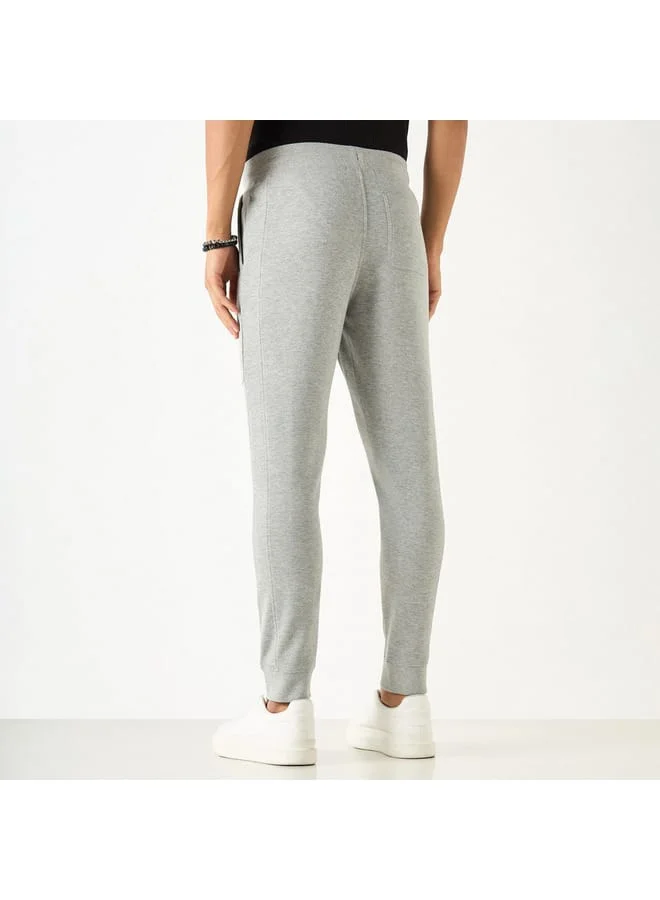 Iconic Iconic Textured Joggers with Drawstring Closure and Pockets