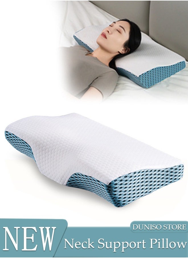 Super Comfort Ergonomic Pillow for Neck Head and Shoulder Pain Relief Contour Support Pillows for Bed Sleeping Orthopedic Cervical Spine Stretch Pillow for Side Back Stomach Sleeper - pzsku/ZA9E9F6C6142587088166Z/45/_/1711335871/07d9a93c-33aa-442b-b181-437361a82cd0