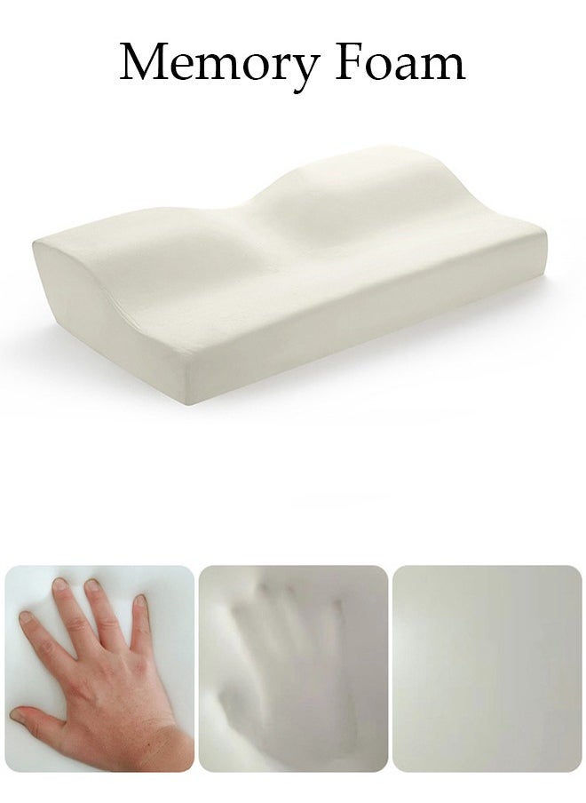 DUNISO - Super Comfort Ergonomic Pillow for Neck Head and Shoulder Pain Relief Contour Support Pillows for Bed Sleeping Orthopedic Cervical Spine Stretch Pillow for Side Back Stomach Sleeper - Image 1