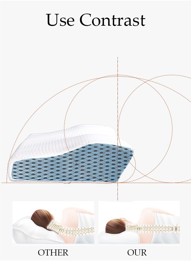 Super Comfort Ergonomic Pillow for Neck Head and Shoulder Pain Relief Contour Support Pillows for Bed Sleeping Orthopedic Cervical Spine Stretch Pillow for Side Back Stomach Sleeper - pzsku/ZA9E9F6C6142587088166Z/45/_/1711335874/8e489774-505b-48c7-99ac-e3251893a74f