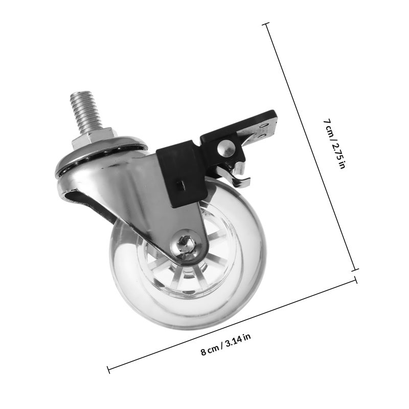4 PCS Baby Crib Caster Carts Crib Wheel Furniture Universal Accessories - Image 2