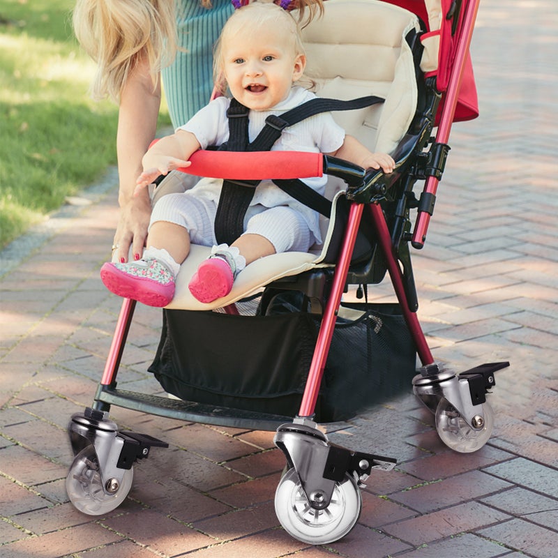 4 PCS Baby Crib Caster Carts Crib Wheel Furniture Universal Accessories - Image 5