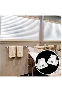 Y&D 8 Pieces Self Adhesive Curtain Rod Bracket Drapery Hook Holders Fixing Holder Pole Wall Brackets Towel Hooks for Home Bathroom and Hotel Use  - Image 4