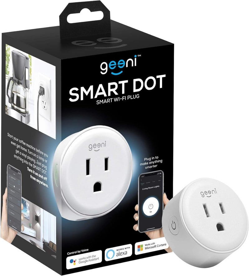 Geeni Dot Smart Plug with 2.4GHz WiFi Connectivity – 1-Pack Compact, Fire-Resistant Smart Outlet Plugs with Schedule & Timer – No Hub Needed, Supports Alexa & Google - Image 1