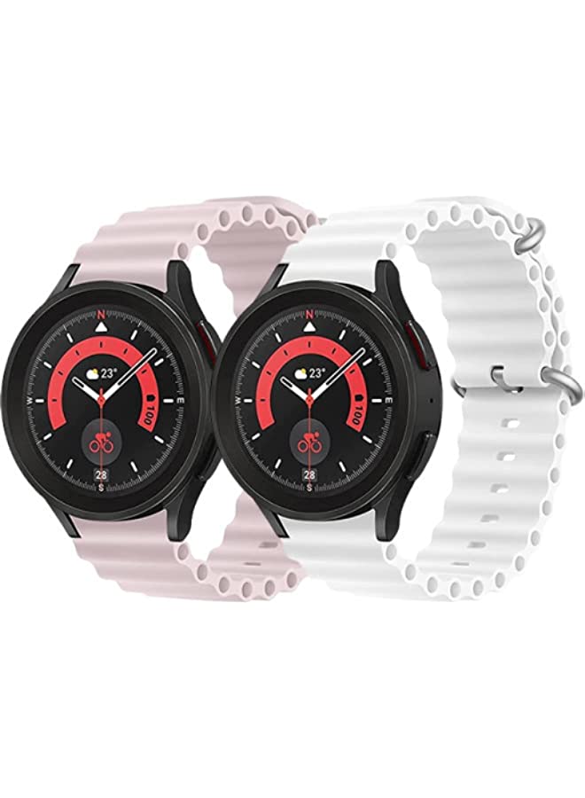 IAF Silicone Ocean Strap 22mm Watch Accessory Part for Samsung and Huawei Watch Adjustable Loop with Buckle Sports Strap Women Men Maroon/Red