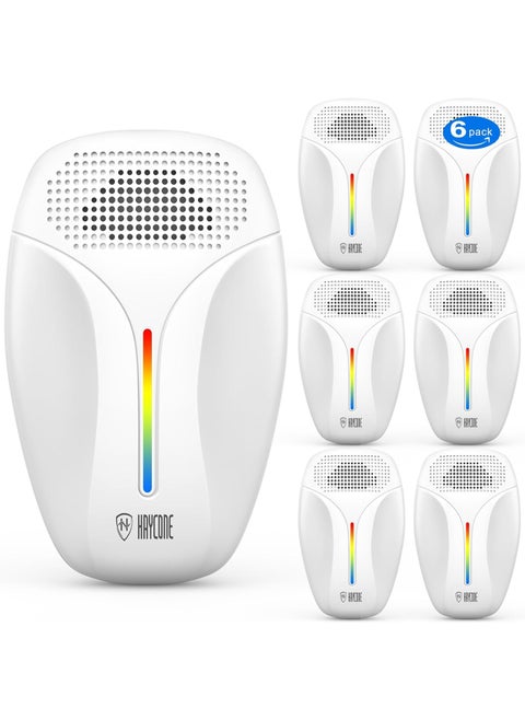 2025 Upgraded Ultrasonic Repeller & Insect Indoor Repeller,Ultrasonic and Repellent for Roach,Rodent,Mouse,Bugs,Mosquito,Mice,Spider,Ant,3 Mode Switching -6 Packs