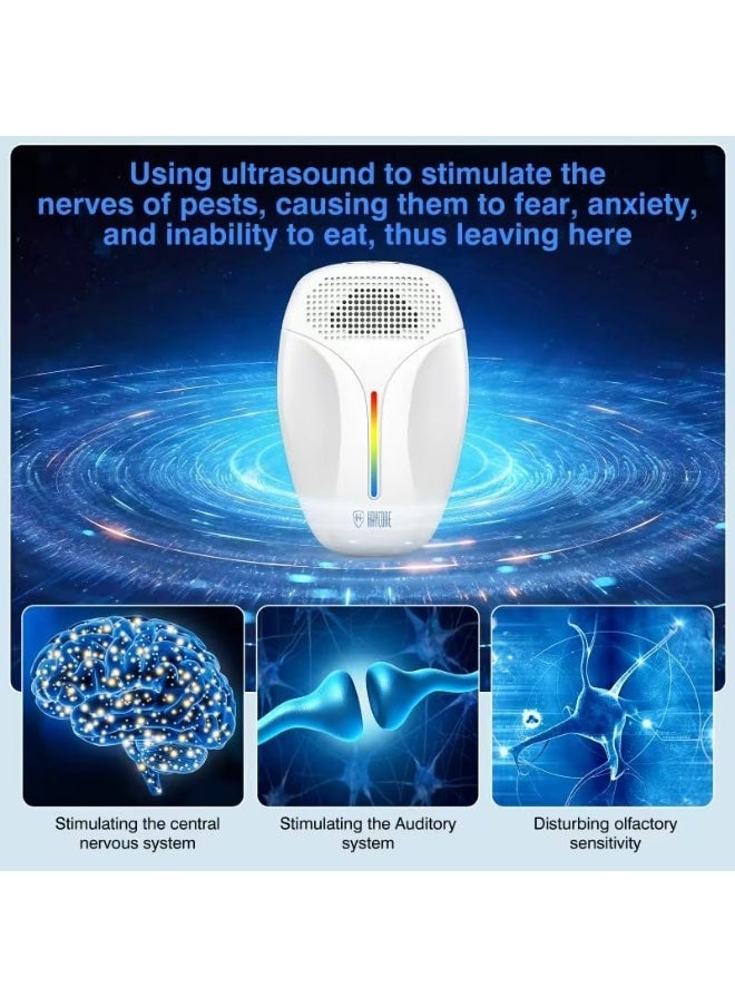 Haycone - 2025 Upgraded Ultrasonic Repeller & Insect Indoor Repeller,Ultrasonic and Repellent for Roach,Rodent,Mouse,Bugs,Mosquito,Mice,Spider,Ant,3 Mode Switching -6 Packs - Image 1