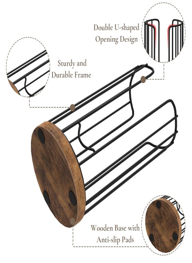 BCOZLUX Mason Jar Lid Organizer, 2-Pack Mason Jar Lid Holder with Wood Base & Metal Frame, Mason Jar Lid Storage Accessories for Kitchen Countertop or Cabinet, Fit Mason/Canning/Bamboo Lids - Image 3