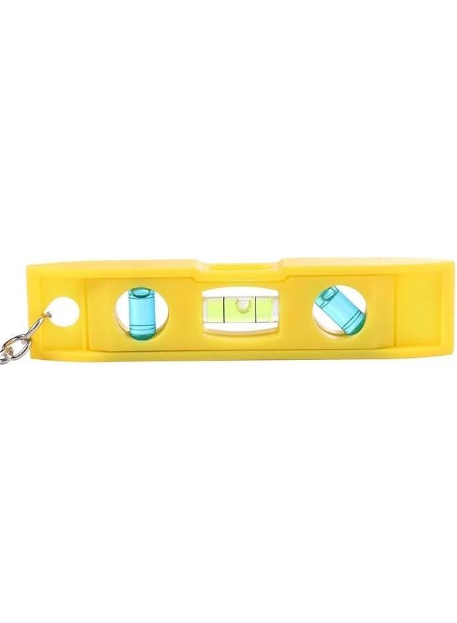 Yellow Magnetic Level, 3 Bubble Level Precision Horizontal Ruler Horizontal Measuring Tool with Keychain For Carpentry Tool Laser Level, Measuring and Layout Tools - Image 3