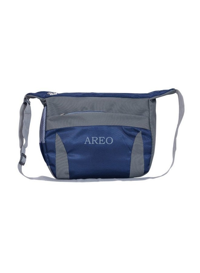 AREO Sling Cross Body Travel Office Business Messenger Shoulder Bag for Men & Women, Sturdy messanger for collage, messanger bag made of Polyester Dark Blue - Image 1